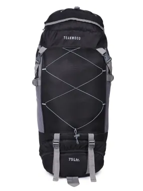 Teakwood Black Solid Rucksack - Black