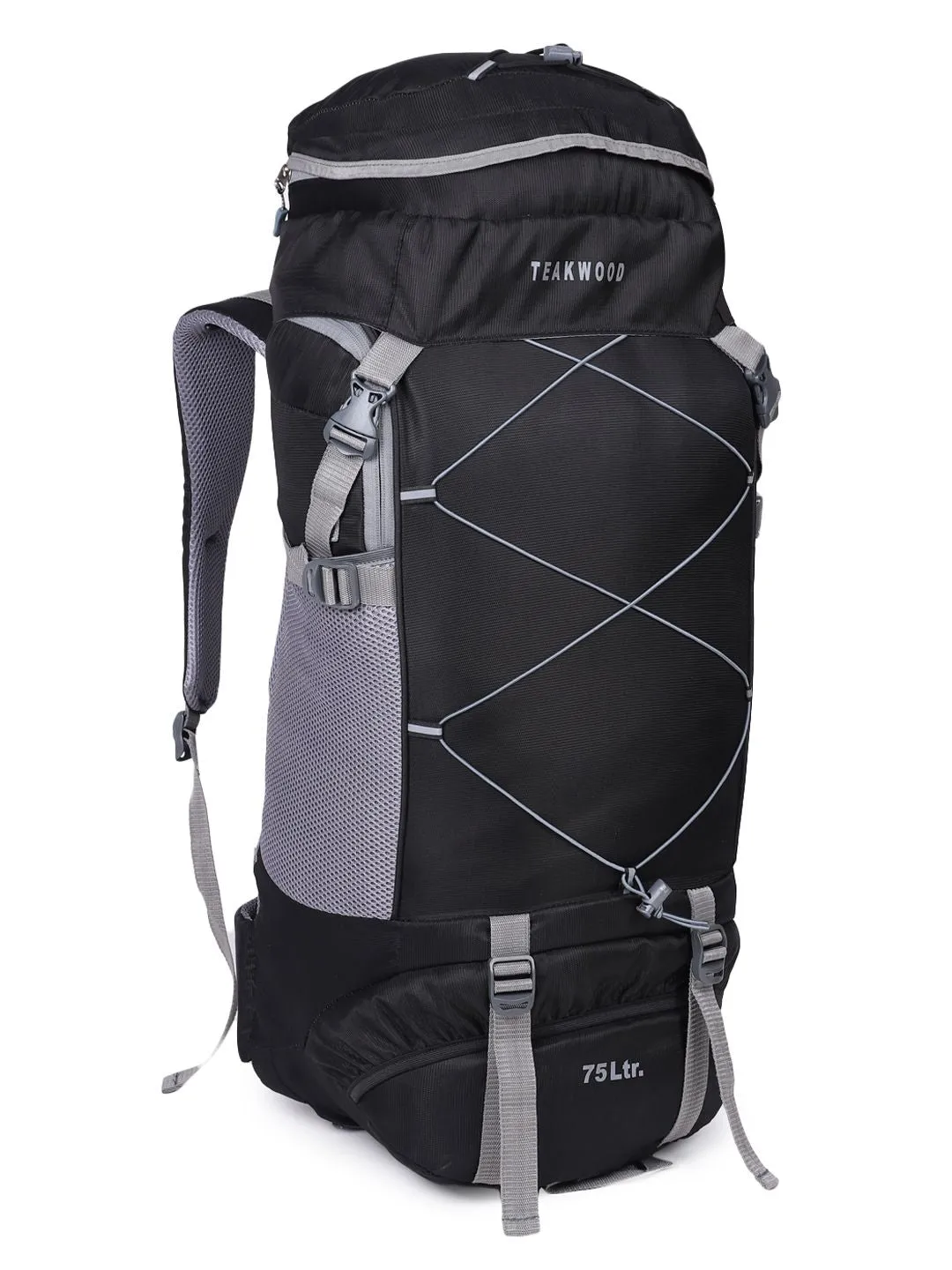Teakwood Black Solid Rucksack - Black