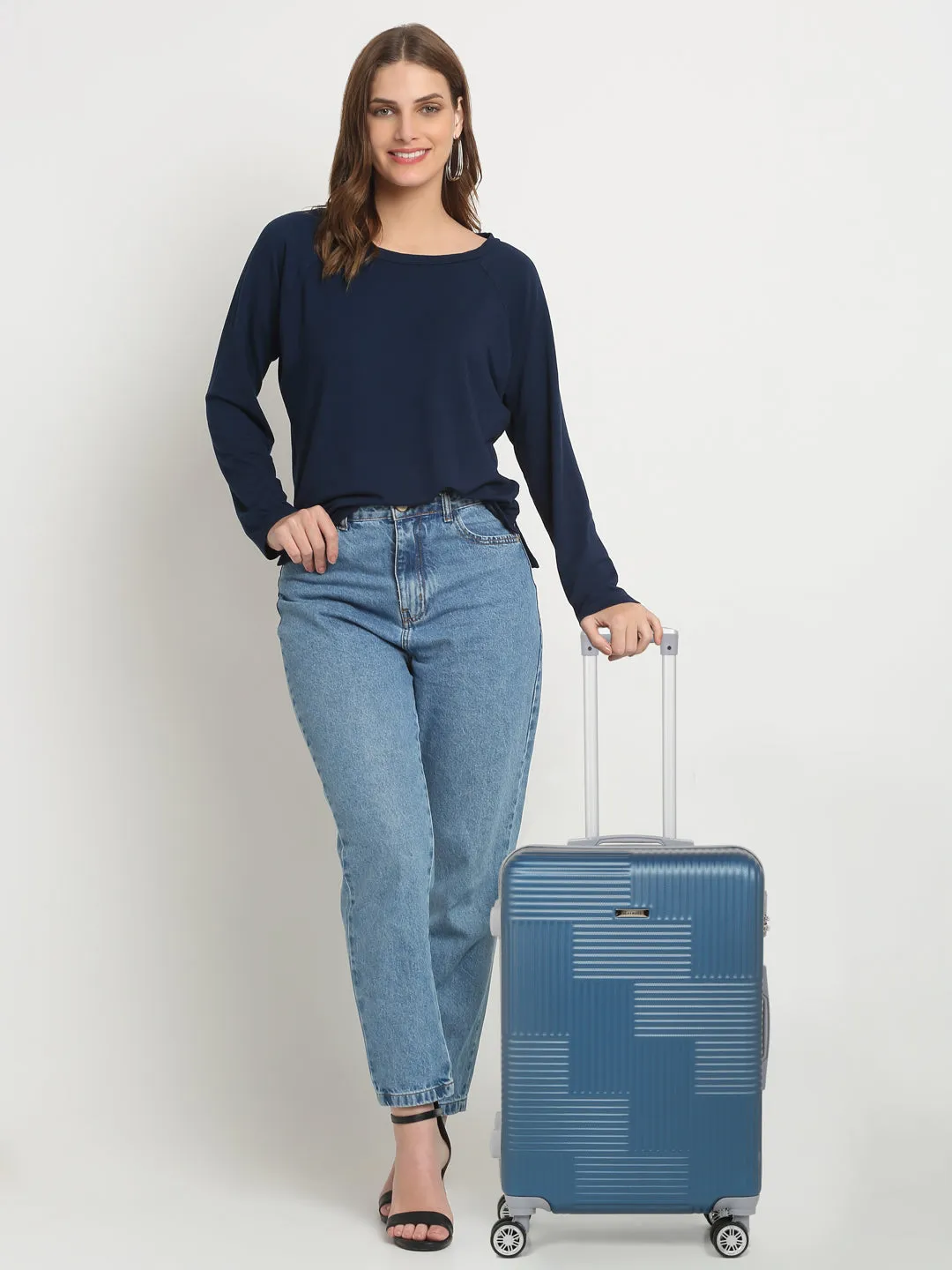 Textured Hard 360 Degree Rotation Hard Medium-Sized Trolley Bag 65 CM