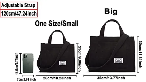 Tote Bag Women Small Satchel Bag Handbag Stylish Tote Handbag for Women Corduroy Hobo Bag Fashion Crossbody Bag Handbag Bag