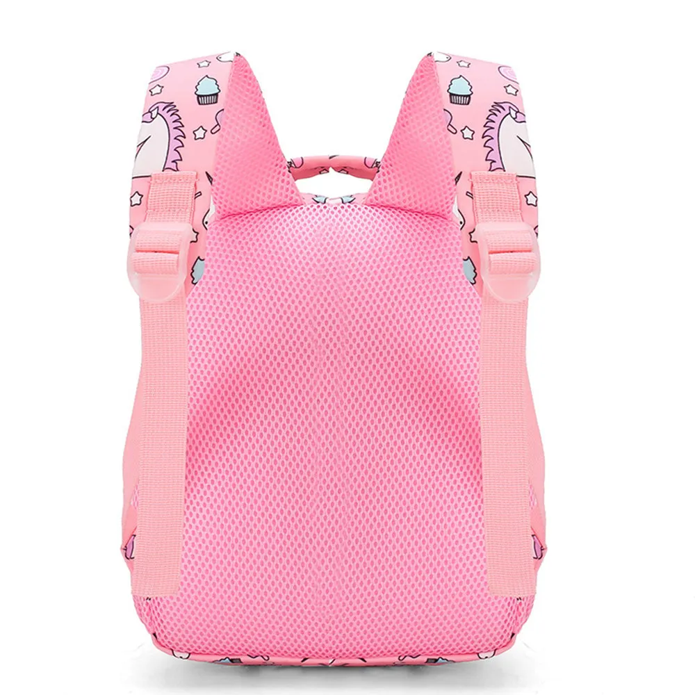 Unicorn Backpack Cartoon School Bag Kids Bookbag Printing Rucksack Pink