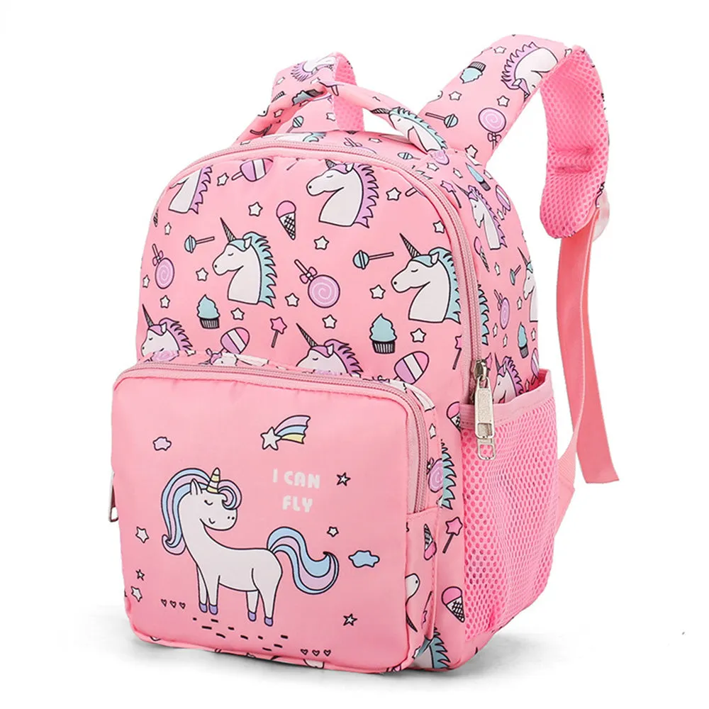 Unicorn Backpack Cartoon School Bag Kids Bookbag Printing Rucksack Pink