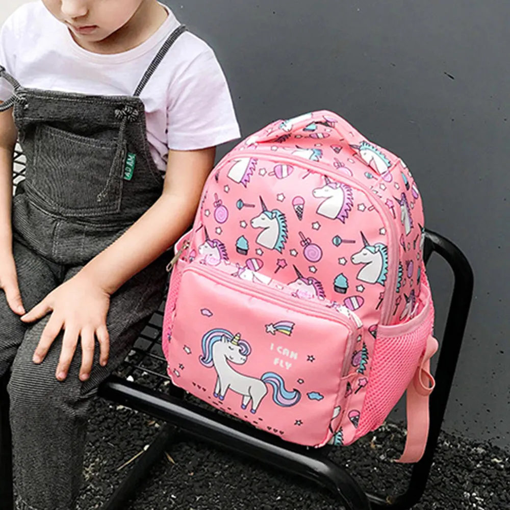 Unicorn Backpack Cartoon School Bag Kids Bookbag Printing Rucksack Pink
