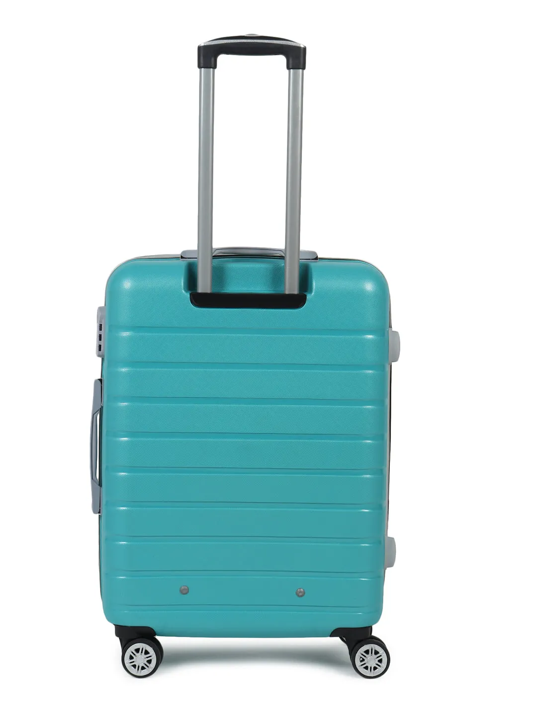 Unisex Turquoise Green Textured Hard Sided Medium Size Check-In Trolley Bag