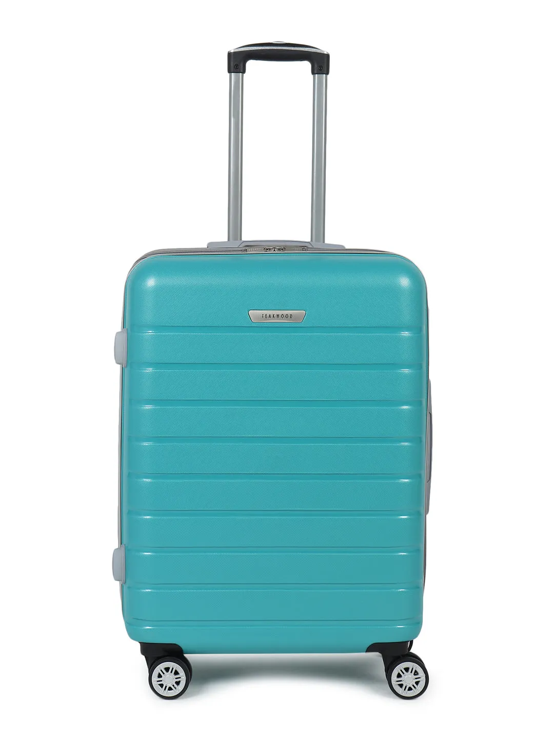 Unisex Turquoise Green Textured Hard Sided Medium Size Check-In Trolley Bag