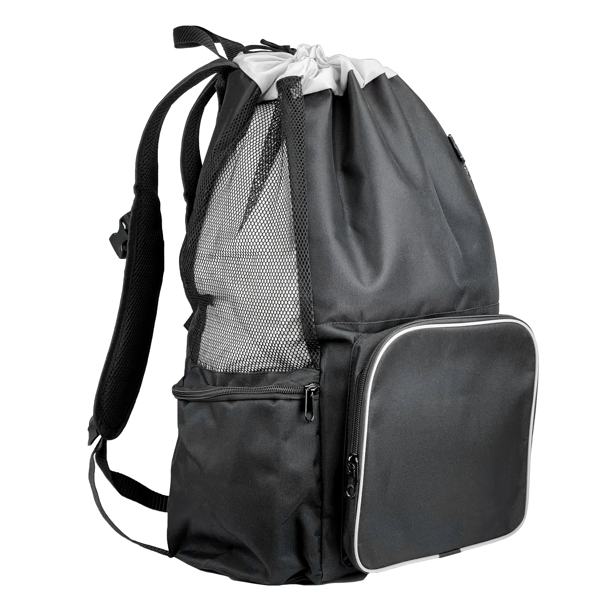 Varsity Backpack, Side Mesh, Black/White