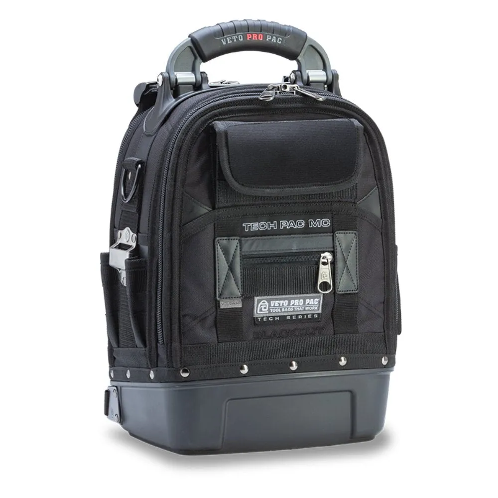 Veto Pro Pac VETOTECHPACMCBLACK 305mm x 230mm x 430mm Tech Pac MC Blackout Small Backpack